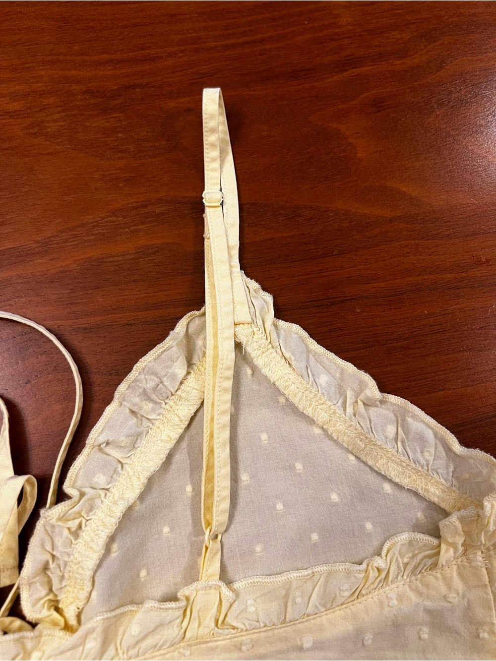 Colsie Yellow Ruffle Tie-Front Pajama Set - Picture 9 of 9